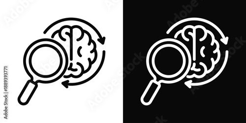 Forensic Icon White And Black Background Style