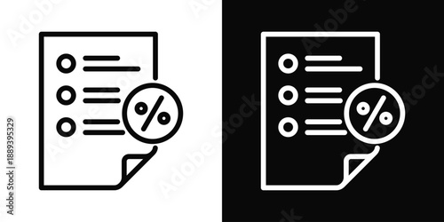Terms Icon White And Black Background Style
