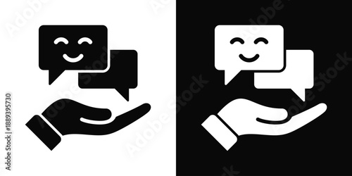 Courtesy Icon White And Black Background Style