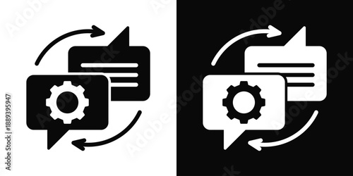 Responsiveness Icon White And Black Background Style