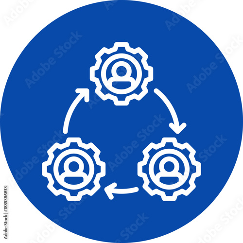 Restructuring icon for management crisis, website, application, printing, document, poster design, etc