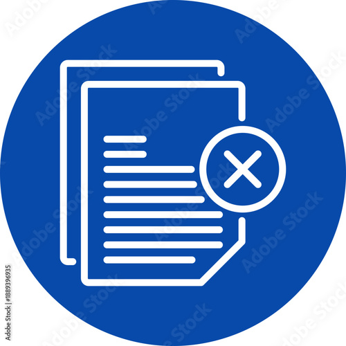 Rejected icon for management crisis, website, application, printing, document, poster design, etc