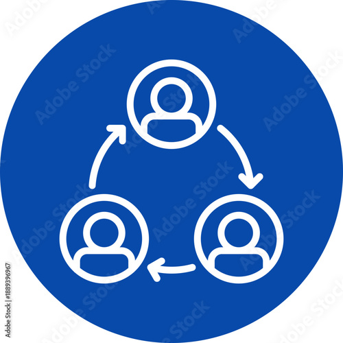 Reorganization icon for management crisis, website, application, printing, document, poster design, etc
