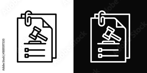 Obligation Icon White And Black Background Style