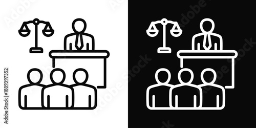 Representation Icon White And Black Background Style