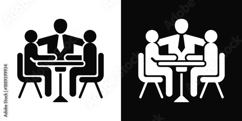 Court Icon White And Black Background Style