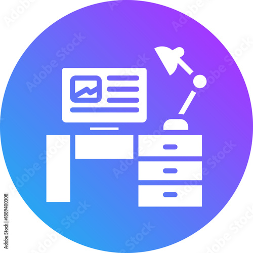 Table lamp icon for management productivity, business, website, application, printing, document, poster design, etc