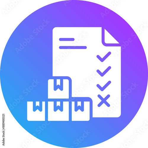 Inventory management icon for management productivity, business, website, application, printing, document, poster design, etc