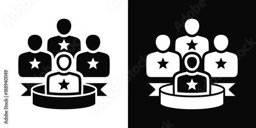 Hotline Icon White And Black Background Style