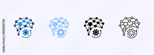 Deep Learning Icon Set Multiple Style Collection