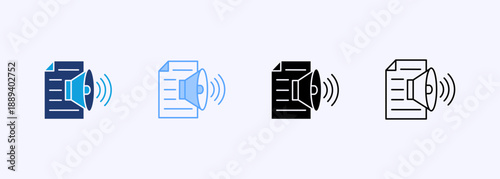 Speech Synthesis Icon Set Multiple Style Collection