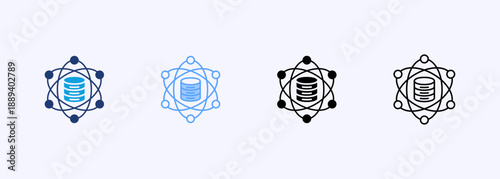 Data Science Icon Set Multiple Style Collection