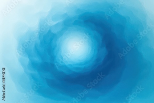 soft layered blue vortex with glowing center and radial abstract waves conveying calm and depth