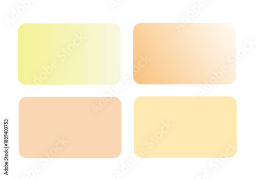 minimalist gradient backgrounds with four rounded rectangular shapes in soft orange and yellow, for design projects