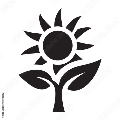 green energy vector silhouette outline logo design concept illustration