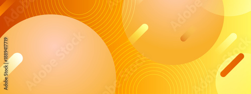 Luxury golden theme with soft spheres and concentric ring patterns for branding