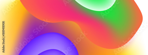 Vibrant liquid wave with colorful gradient flowing smoothly across space