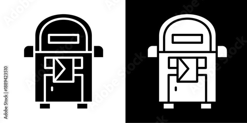 Mail Box   Icon Set White Style Collection