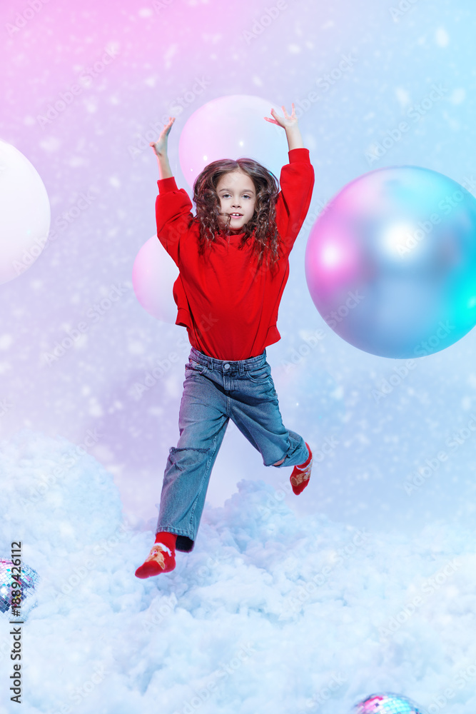 Fototapeta premium Joyful Winter Jump