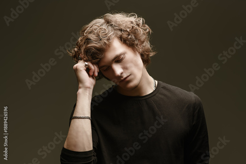 Canvas Print Melancholy Male Portrait
