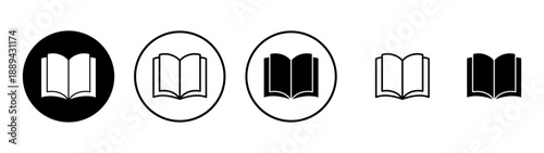 Book icon vector. open book sign and symbol. ebook icon