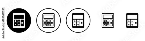 Calculator icon vector. Accounting calculator sign and symbol.