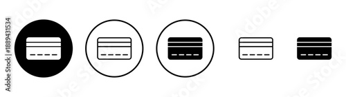 Credit card icon vector. Credit card payment sign and symbol