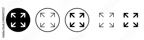 Fullscreen Icon vector. Expand to full screen sign and symbol. Arrows symbol