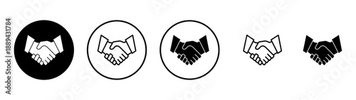 Handshake icon vector. business handshake sign and symbol. contact agreement