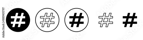 Hashtag icon vector. hashtag sign and symbol