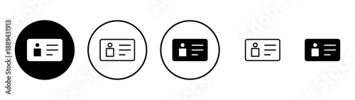 License icon vector. ID card icon. driver license, staff identification card