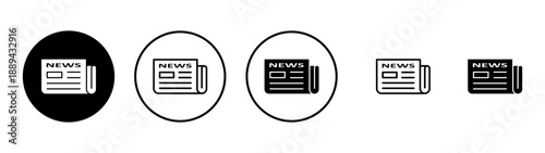 Newspaper icon vector. news paper sign and symbolign