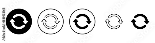 Refresh icon vector. Reload sign and symbol. Update icon.