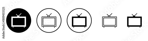Tv icon vector. television sign and symbol