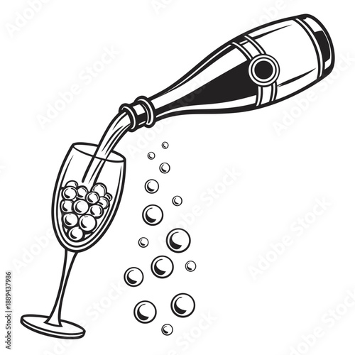 Elegantly clustered champagne liquid drops with a pearl finish in a soft 3D vector design for a luxury look