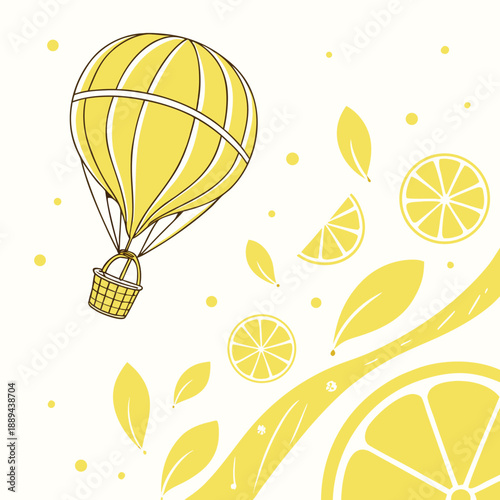 Floating yellow gradient globes from lemon to canary in a 3D vector illustration for an energetic and bright design