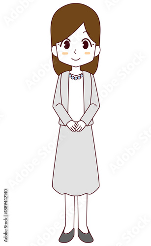 フォーマルな服装の女性のイラスト