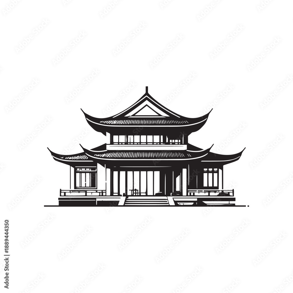 Fototapeta premium pavilion in chinese style