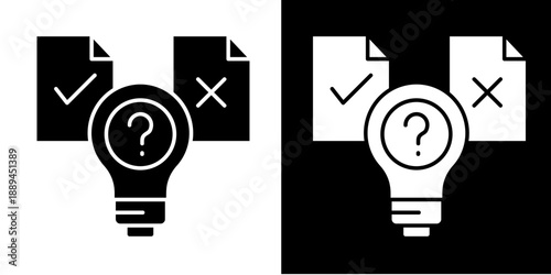 Hypothesis Icon Set White Glyph Style Collection