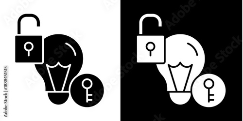 Problem Solving Icon Set White Glyph Style Collection