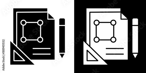 Prototype Icon Set White Glyph Style Collection