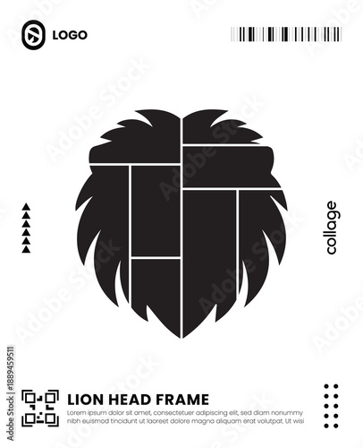 Creative lion head photo collage developed for brand storytelling, visual identity, and marketing concepts