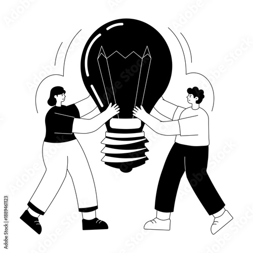 A hand drawn illustration showing brainstorm
