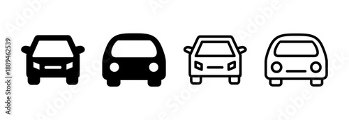 Car icon vector illustration. car sign and symbol. small sedan