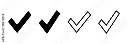 Check mark icon vector illustration. Tick mark sign and symbol