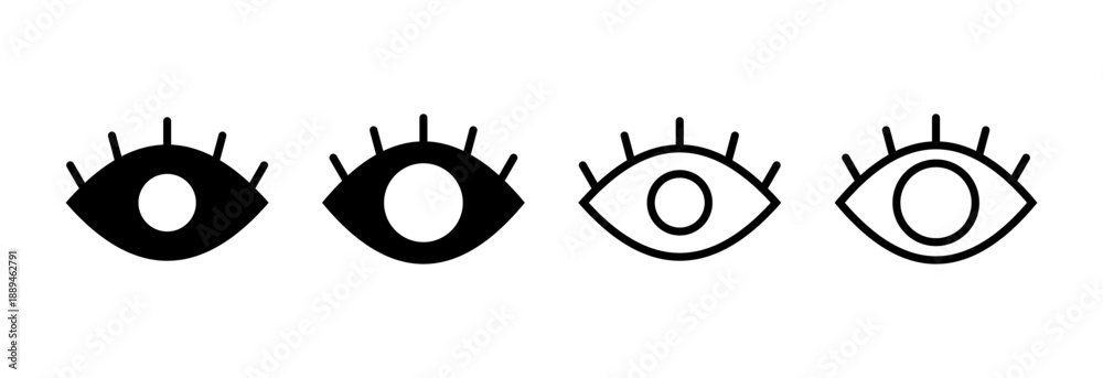Obraz premium Eye icon vector illustration. Eye sign and symbol. Look and Vision icon.