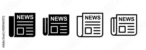 Newspaper icon vector illustration. news paper sign and symbolign