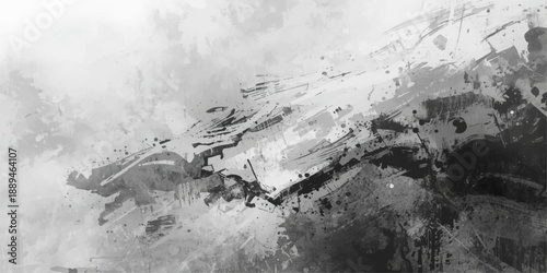 An abstract black and white grunge texture background of old paper and stone patterns creates a cold winter landscape of snow ice and a frozen waterfall wall