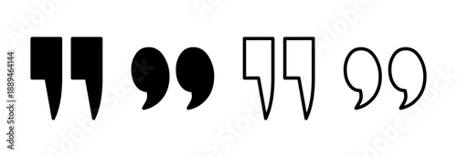 Quote icon vector illustration. Quotation mark sign and symbol