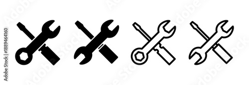 Repair tools icon vector illustration. tool sign and symbol. setting icon. Wrench and screwdriver. Service